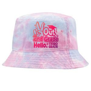 Peace Out 2Nd Grade Hello 3Rd Grade Teacher Graduation Cap Funny Gift Tie-Dyed Bucket Hat