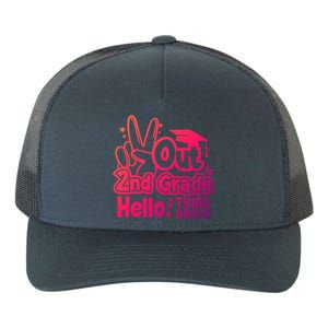 Peace Out 2Nd Grade Hello 3Rd Grade Teacher Graduation Cap Funny Gift Yupoong Adult 5-Panel Trucker Hat