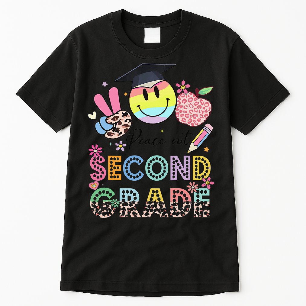 Peace Out 2nd Second Grade Graduation Last Day Of School Tall T-Shirt