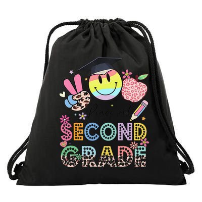 Peace Out 2nd Second Grade Graduation Last Day Of School Drawstring Bag
