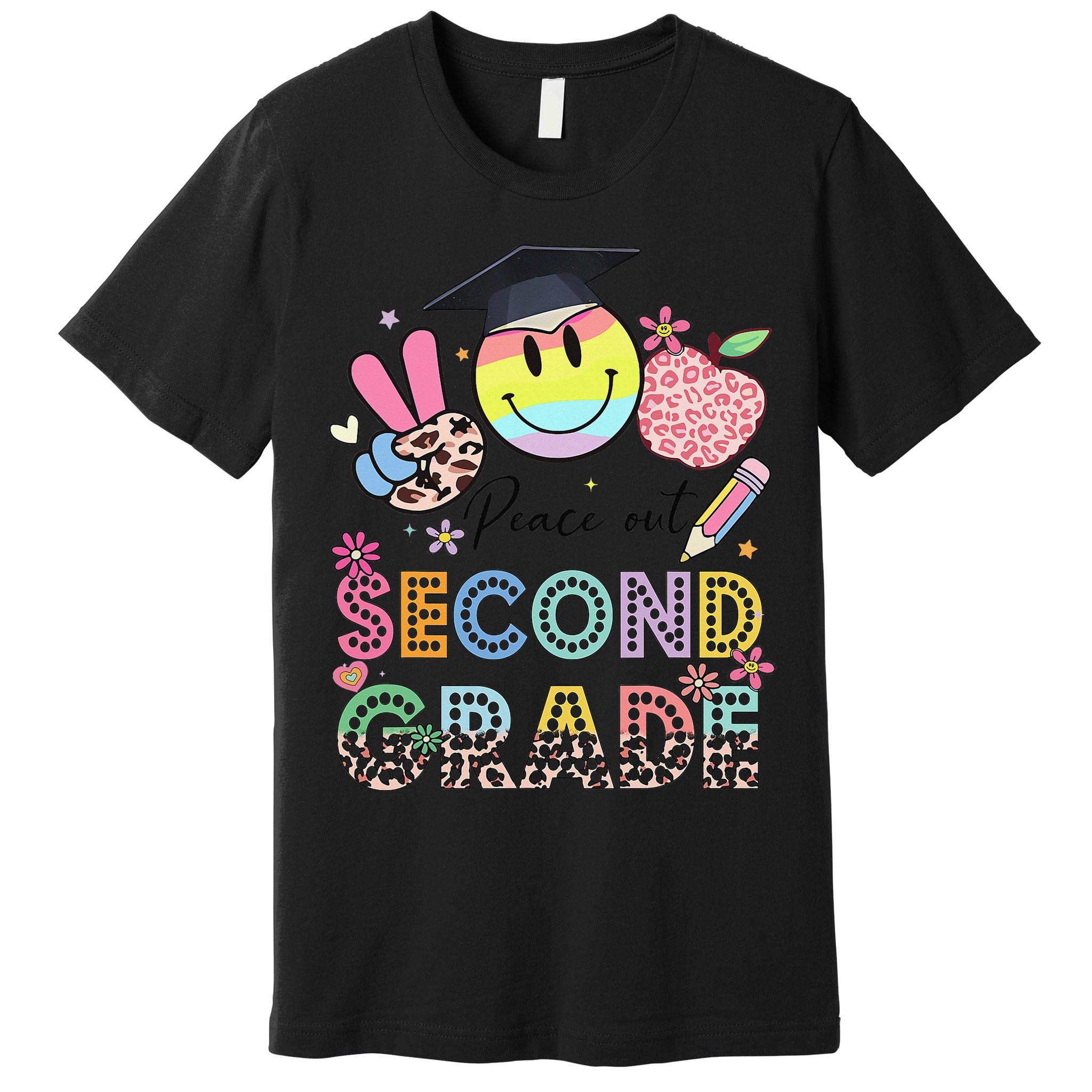 Peace Out 2nd Second Grade Graduation Last Day Of School Premium T-Shirt