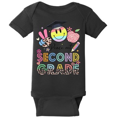Peace Out 2nd Second Grade Graduation Last Day Of School Baby Bodysuit