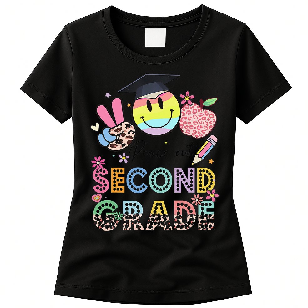 Peace Out 2nd Second Grade Graduation Last Day Of School Womens T-Shirt