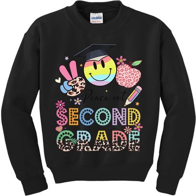 Peace Out 2nd Second Grade Graduation Last Day Of School Kids Sweatshirt