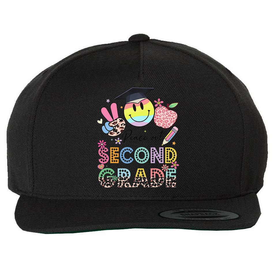 Peace Out 2nd Second Grade Graduation Last Day Of School Wool Snapback Cap