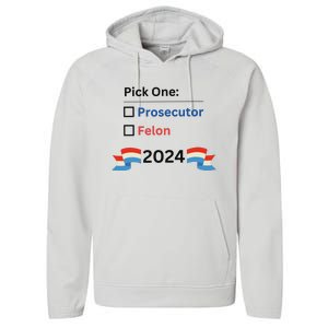 Pick One 2024 Funny Election Performance Fleece Hoodie