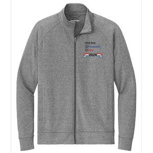 Pick One 2024 Funny Election Stretch Full-Zip Cadet Jacket