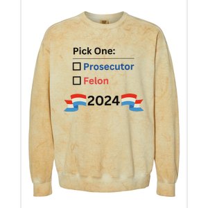 Pick One 2024 Funny Election Colorblast Crewneck Sweatshirt