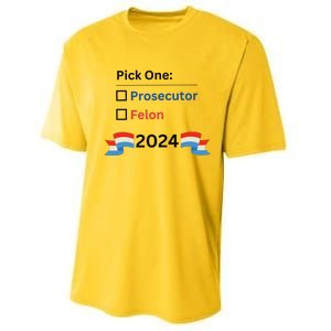 Pick One 2024 Funny Election Performance Sprint T-Shirt