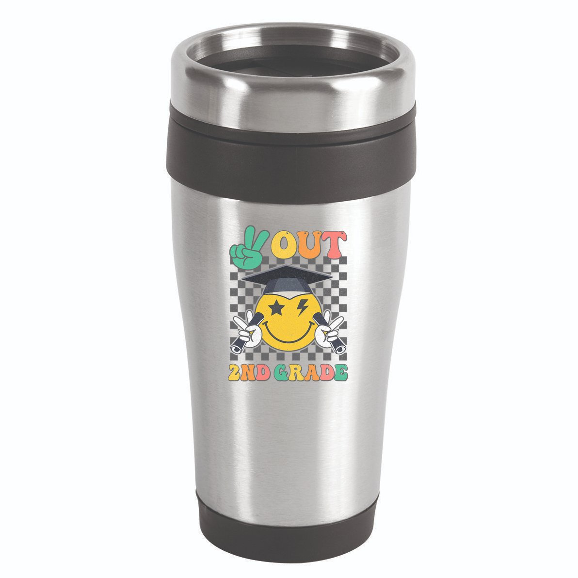 Peace Out 2nd Grade Graduation Last Day School Second Grade 16oz Travel Tumbler