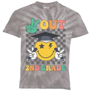 Peace Out 2nd Grade Graduation Last Day School Second Grade Kids Tie-Dye T-Shirt