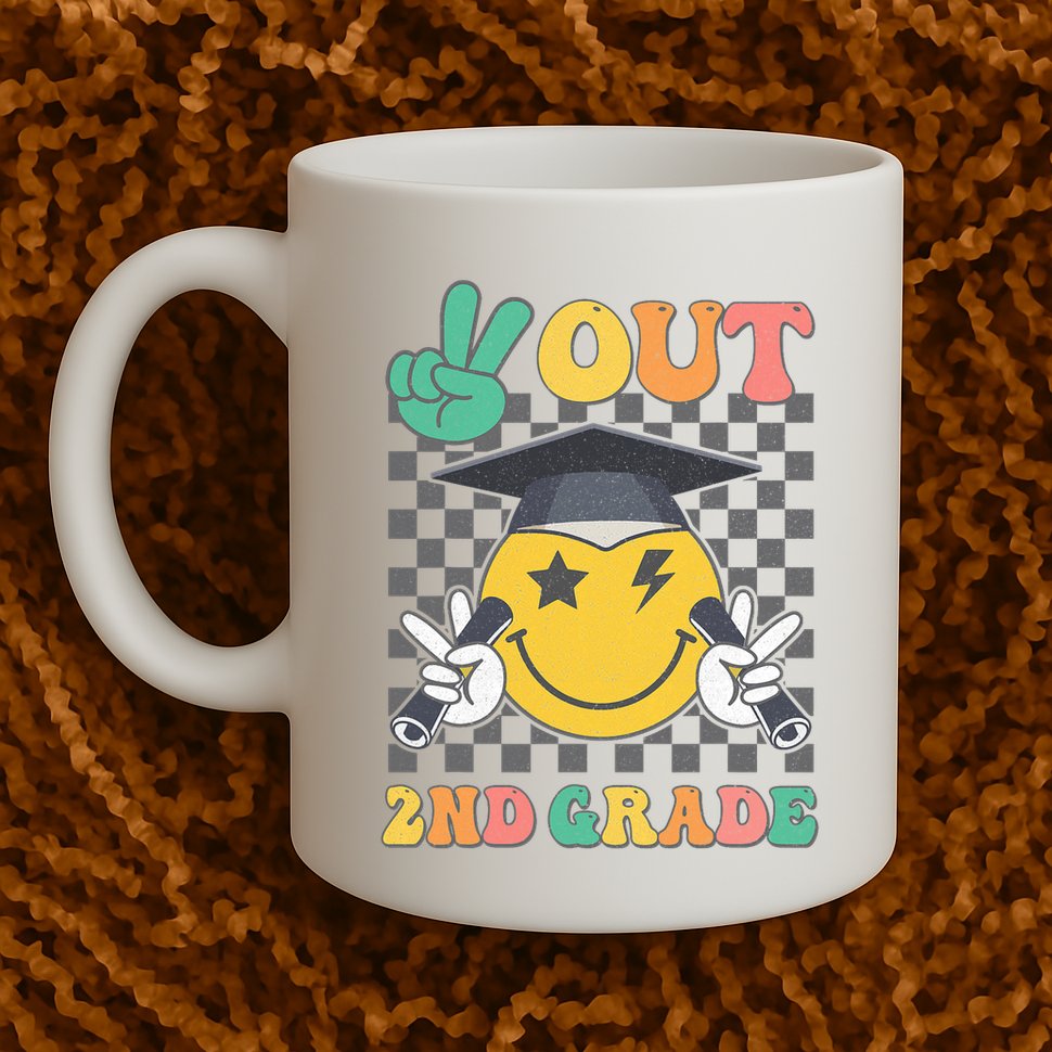 Peace Out 2nd Grade Graduation Last Day School Second Grade Mug