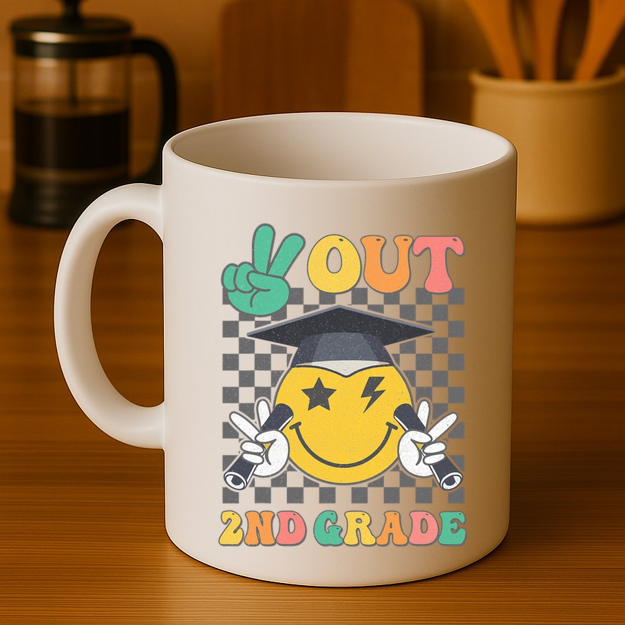Peace Out 2nd Grade Graduation Last Day School Second Grade Mug