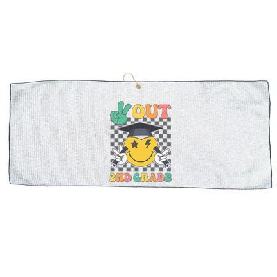 Peace Out 2nd Grade Graduation Last Day School Second Grade Large Microfiber Waffle Golf Towel