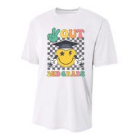 Peace Out 2nd Grade Graduation Last Day School Second Grade Youth Performance Sprint T-Shirt