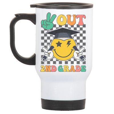 Peace Out 2nd Grade Graduation Last Day School Second Grade Stainless Steel Travel Mug