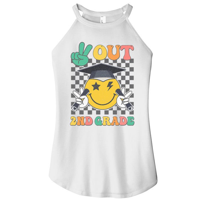 Peace Out 2nd Grade Graduation Last Day School Second Grade Women's Perfect Tri Rocker Tank
