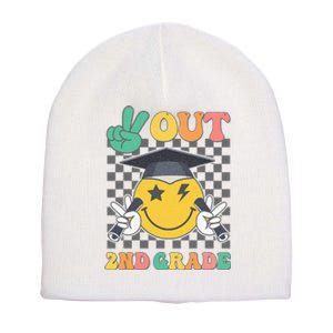 Peace Out 2nd Grade Graduation Last Day School Second Grade Short Acrylic Beanie