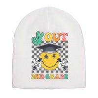 Peace Out 2nd Grade Graduation Last Day School Second Grade Short Acrylic Beanie