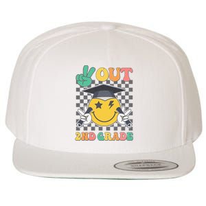 Peace Out 2nd Grade Graduation Last Day School Second Grade Wool Snapback Cap