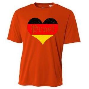 Prost Oktoberfest 2024 German Flag Heart Beer Gift Cooling Performance Crew T-Shirt