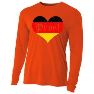 Prost Oktoberfest 2024 German Flag Heart Beer Gift Cooling Performance Long Sleeve Crew