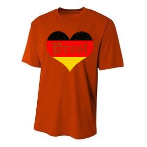 Prost Oktoberfest 2024 German Flag Heart Beer Gift Performance Sprint T-Shirt