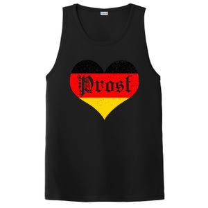 Prost Oktoberfest 2024 German Flag Heart Beer Gift PosiCharge Competitor Tank