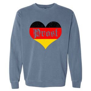 Prost Oktoberfest 2024 German Flag Heart Beer Gift Garment-Dyed Sweatshirt