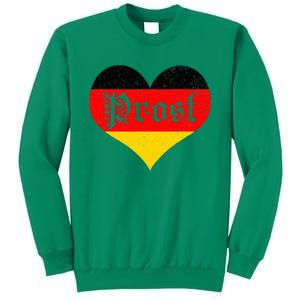 Prost Oktoberfest 2024 German Flag Heart Beer Gift Sweatshirt