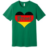 Prost Oktoberfest 2024 German Flag Heart Beer Gift Premium T-Shirt