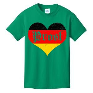 Prost Oktoberfest 2024 German Flag Heart Beer Gift Kids T-Shirt