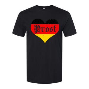 Prost Oktoberfest 2024 German Flag Heart Beer Gift Softstyle CVC T-Shirt