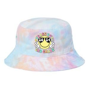 Peace Out 2nd Grade Retro Smile Last Day Of School 2024 Tie Dye Newport Bucket Hat