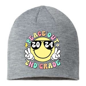 Peace Out 2nd Grade Retro Smile Last Day Of School 2024 Sustainable Beanie