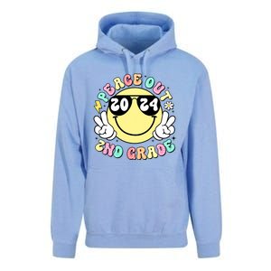 Peace Out 2nd Grade Retro Smile Last Day Of School 2024 Unisex Surf Hoodie