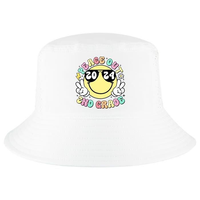 Peace Out 2nd Grade Retro Smile Last Day Of School 2024 Cool Comfort Performance Bucket Hat