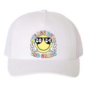 Peace Out 2nd Grade Retro Smile Last Day Of School 2024 Yupoong Adult 5-Panel Trucker Hat