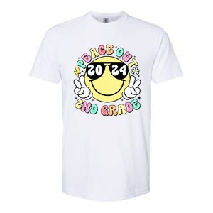 Peace Out 2nd Grade Retro Smile Last Day Of School 2024 Softstyle CVC T-Shirt