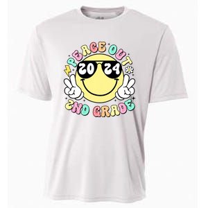 Peace Out 2nd Grade Retro Smile Last Day Of School 2024 Cooling Performance Crew T-Shirt