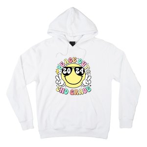 Peace Out 2nd Grade Retro Smile Last Day Of School 2024 Hoodie