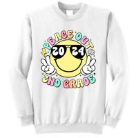 Peace Out 2nd Grade Retro Smile Last Day Of School 2024 Sweatshirt