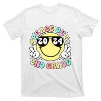 Peace Out 2nd Grade Retro Smile Last Day Of School 2024 T-Shirt