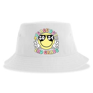 Peace Out 2nd Grade Retro Smile Last Day Of School 2024 Sustainable Bucket Hat