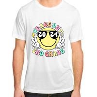 Peace Out 2nd Grade Retro Smile Last Day Of School 2024 Adult ChromaSoft Performance T-Shirt