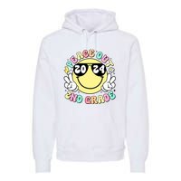 Peace Out 2nd Grade Retro Smile Last Day Of School 2024 Premium Hoodie