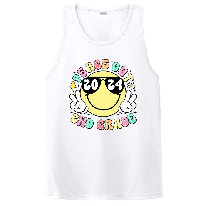 Peace Out 2nd Grade Retro Smile Last Day Of School 2024 PosiCharge Competitor Tank