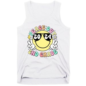 Peace Out 2nd Grade Retro Smile Last Day Of School 2024 Tank Top