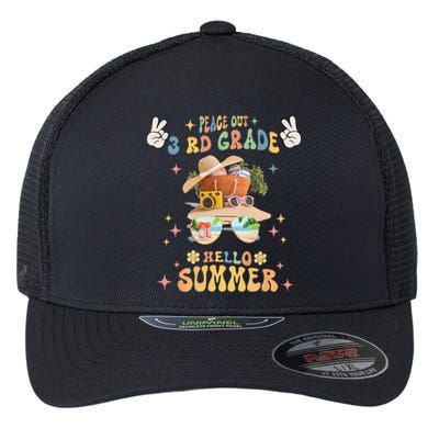 Peace out 3rd Grade Hello Summer Flexfit Unipanel Trucker Cap