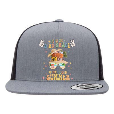 Peace out 3rd Grade Hello Summer Flat Bill Trucker Hat